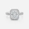 Halo Pave Radiant Cut Engagement Ring South Africa White Gold